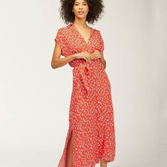 Billabong Women's Red Button Up Little Flirt Maxi Dress Sleeveless Floral Small - Picture 3 of 12